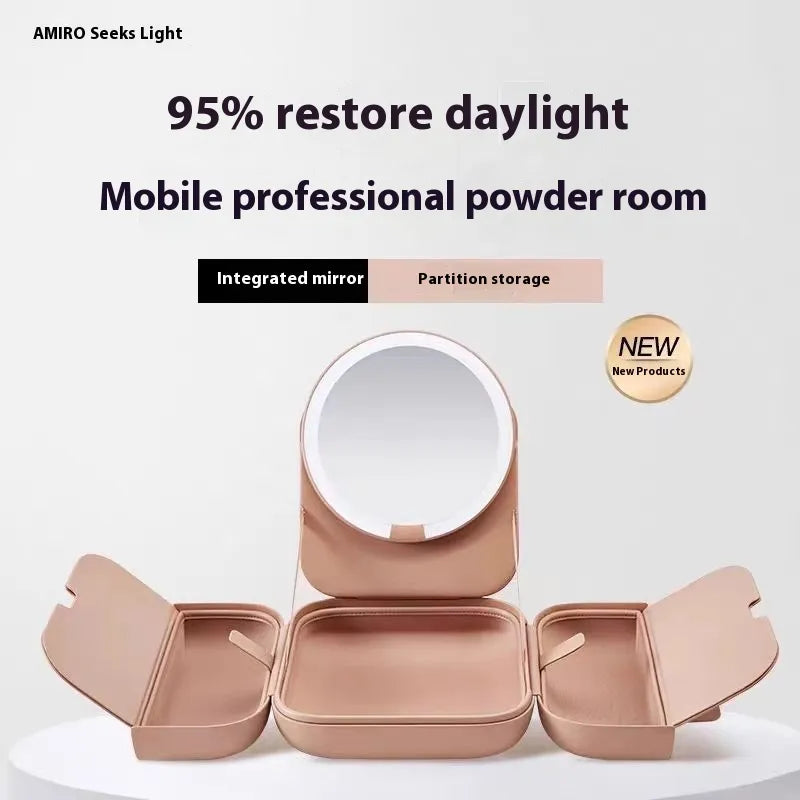 Lighted Portable Cosmetic Mirror